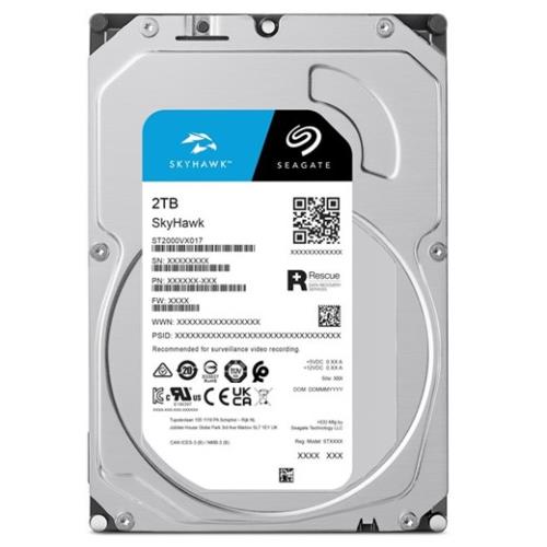 SEAGATE SKYHAWK 2TB 5400RPM 256MB 3.5" SATA3 7x24 Güvenlik Diski ST2000VX017